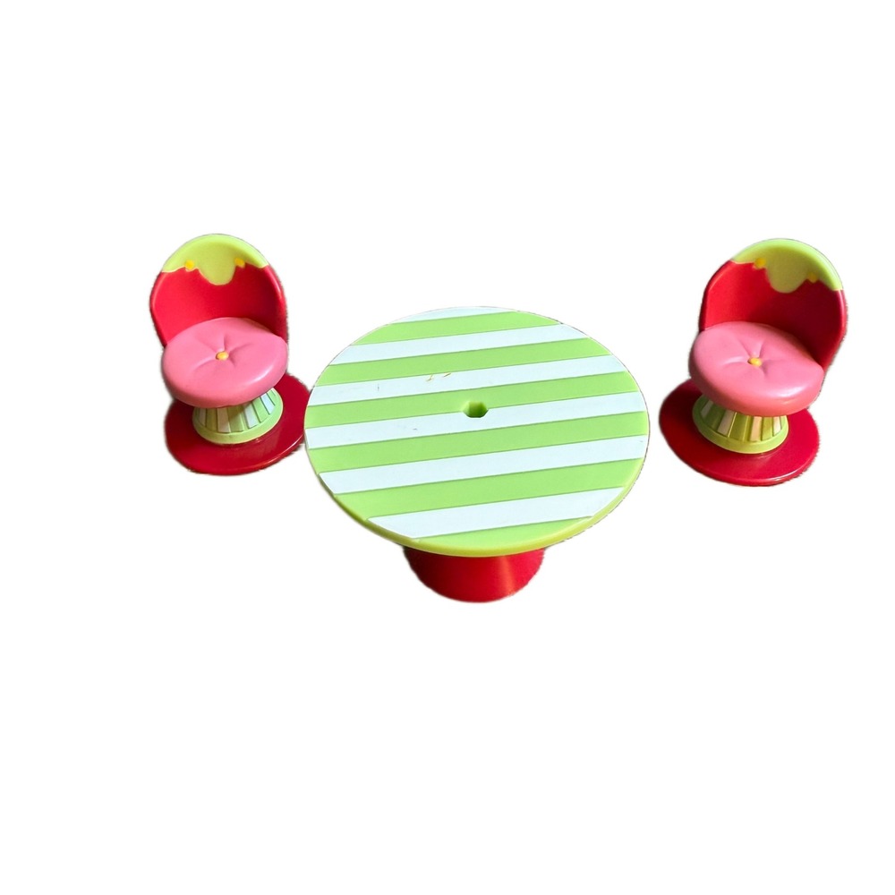 Strawberry Shortcake Berry Smoothie Shop Table and Chairs Set Pink Green Red